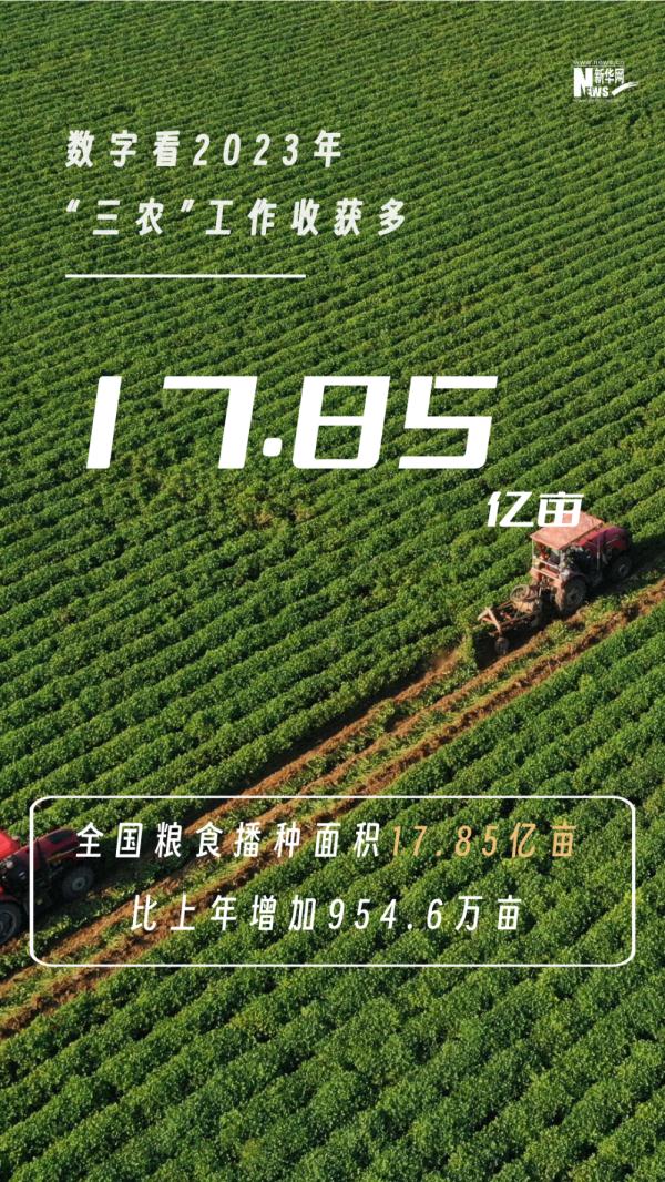 沉甸甸！数字看2023年“三农”工作收获多