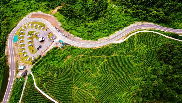 房车露营基地建设现场。通讯员  龚长浩 摄